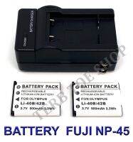 (Saving Set 2+1)FNP45/NP45/NP-45/NP-45A/NP-45S แบตเตอรี่และแท่นชาร์จสำหรับกล้องฟูจิ Battery And Charger For Fujifilm FinePix J10,J20,J30,J40,XP10,XP20,XP30,J110,J120,J150,J210,J250,JV300,JV500,JX660,JX680,Instax mini90