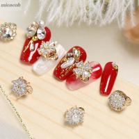 MICACOH Zircon Charm เครื่องประดับญี่ปุ่นหมุนได้,ลูกปัดโอนความเร็วสูงแวววาวตกแต่งเล็บ DIY อุปกรณ์เสริมแต่งเล็บปีใหม่ศิลปะเล็บพลอยเทียมตกแต่งเล็บ