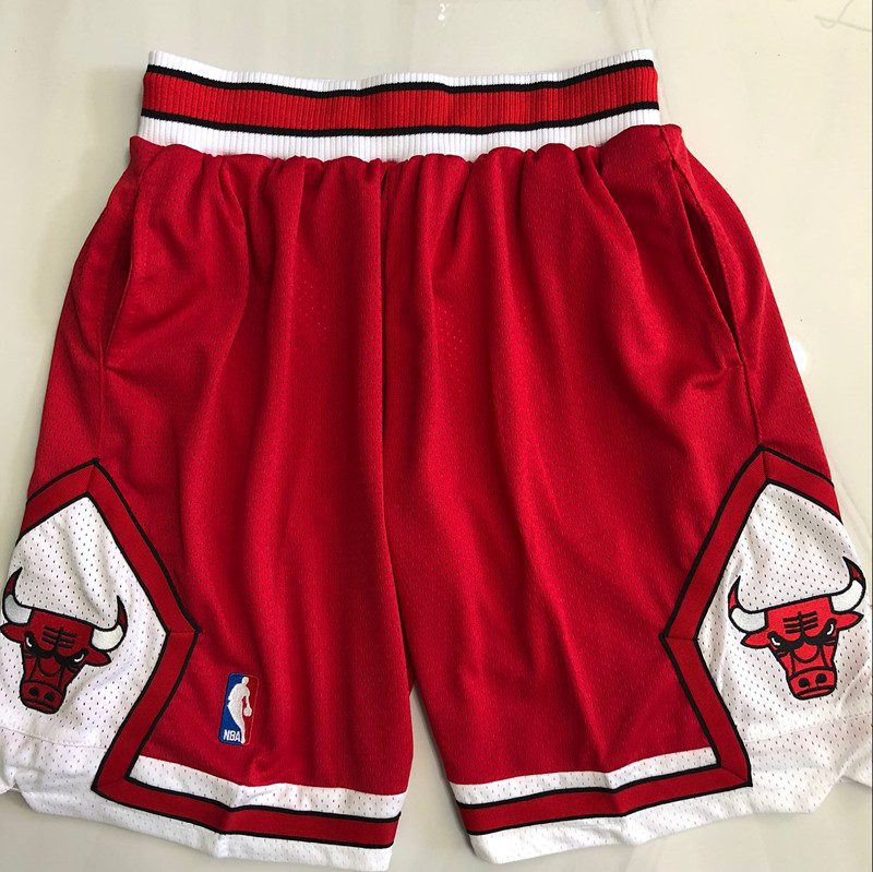 Chicago Bulls Mitchell & Ness Swingman Basketball Shorts Stitched Pants 