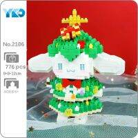 YKO 2186 Winter Merry Christmas Tree Dog Animal Pet Star Candy Model Mini Diamond Blocks Bricks Building Toy for Children no Box