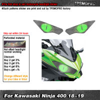 ซื้อ1แถม1! สำหรับ Kawasaki Ninja 400 Ninja400 2018 2019ไฟหน้ารถจักรยานยนต์สติกเกอร์รูปลอกไฟหน้าฟิล์มกันน้ำ大灯贴