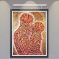 Alex Grey Psychedelic Lover Trippy Wall Art ภาพวาดผ้าใบบทคัดย่อโปสเตอร์และภาพพิมพ์สำหรับห้องนั่งเล่นตกแต่งบ้าน