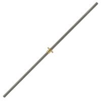 500mm T8 Lead Screw and Brass Nut (Acme Thread, 2mm Pitch, 4 Starts, 8mm Lead) for 3D Printer Z Axis