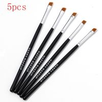 Happy Makeup 5Pcs Black Eyebrow Inclined Flat Angled Brush Eyeliner Eyeshadow Eye Makeup Tool Professional Women Cosmetic