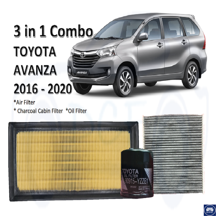 3 in 1 Combo TOYOTA Avanza (2016 2020) Air filter, Charcoal Cabin