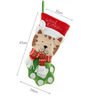 Christmas Tree Decorations Cat Christmas Sack Storage Bag Dog Christmas Socks Christmas Tree Ornaments Large Candy Bag