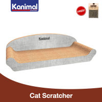 Kanimal Cat Toy ของเล่นแมว ที่ข่วนเล็บแมว รุ่นโซฟาจัมโบ้ (ลายผ้า) สำหรับแมวทุกวัย Size L ขนาด 55x27x20 ซม. แถมฟรี! Catnip กัญชาแมว