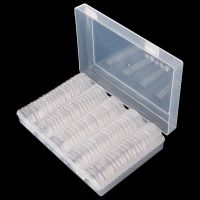 30mm 100 Coin Holder Capsules Round Box Plastic collectibles Storage Organizer