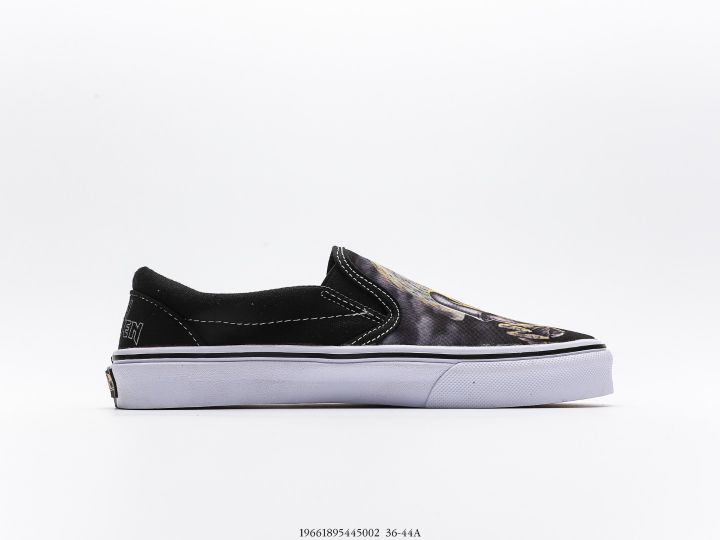 รองเท้าvans-slip-on-หัวกระโหลก-ลิขสิทธิ์แท้100-รองเท้ากีฬา-รองเท้าแฟชั่น-รองเท้าผ้าใบผู้ชายและผู้หญิง