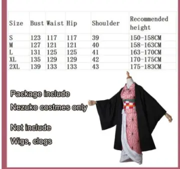 Demon Slayer Kamado Nezuko Costume Kimetsu No Yaiba Party Cosplay Anime +  Wig S