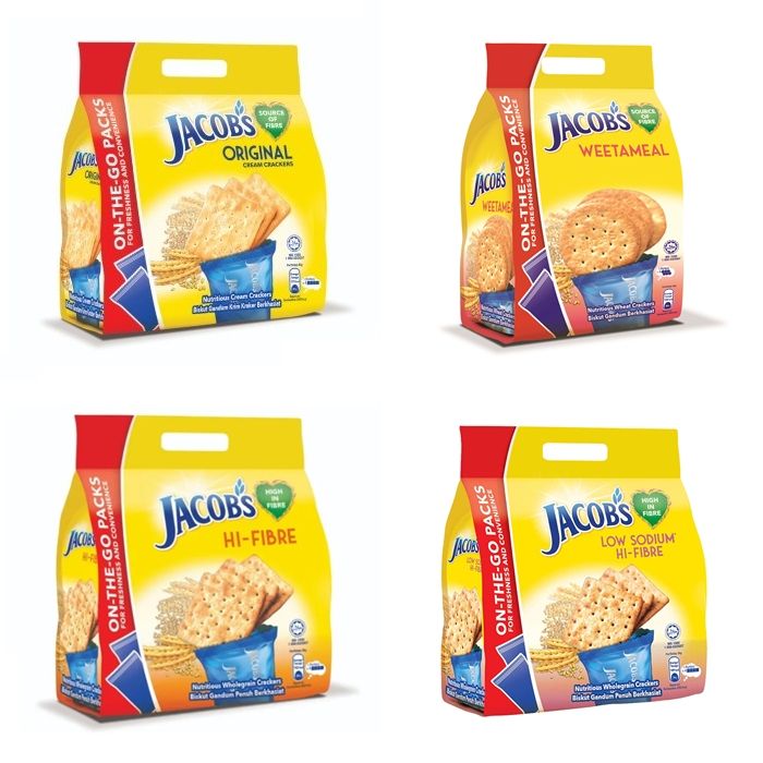 Jacob S Multipack Cream Crackers Original Weetameal High Fibre Low