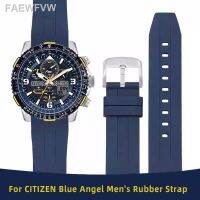 ขยายขอบเขตนาฬิกาโค้งสำหรับ CITIZEN Blue Angel รุ่นที่สอง JY8078 CB5848 Tali Jam Tangan Silikon สายรัดยางสายรัดข้อมือเล่นกีฬา22เมตร