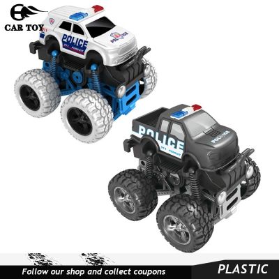 Car Toys 1PC 1:32 Monster Trucks Toy Cars For Boys Plastic Friction Pull Back Powered Push And Go Vehicle Toys Birthday Gifts For Kids Toddlers Boys v