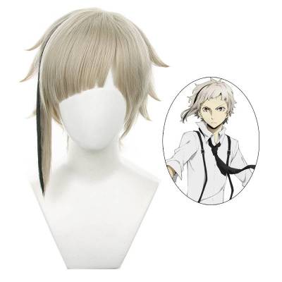 Bungo Stray Dogs Nakajima Atsushi Cosplay Wig Tiltedfrisette Headlight Hair Anime Cosplay Costume Halloween