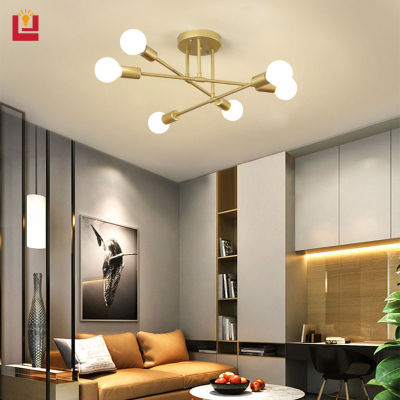 YONUO  E27 ไฟติดห้องนอน ไฟ LED ห้องนั่งเล่น ไฟledตกเเต่งห้อง Ceiling Lights โคมไฟติดเพดาน LED โคมไฟระย้า โคมไฟเพดานเรียบง่ายสไตล์โมเดิร์น ไม่รวมหลอดไ