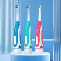 【LZ】❈✓۩  Elétrica Rotary Round Head Toothbrush Adulto Soft Hair Induction Totalmente Automático Homens e Mulheres Lovers Set Compatível Brush Head