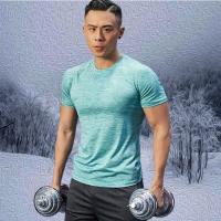 Quick drying loose running T-shirt high elastic half sleeve air tight training coat