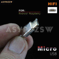 1ชุด HIFI DIY Gold-Plated Micro USB Plug Type-Micro Male พร้อมเปลือกชุบนิกเกิลสำหรับ Androidraspberry