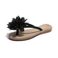 [WAKUWAKU]Summer new style ladies sweet flowers flat slippers beach vacation shoes soft bottom flip-flops