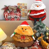 Kawaii 3 In 1 Christmas Cushion Glowing Santa Claus Plush Toy Gingerbread Man Throw Pillows Christmas Hat Home Decor Xmas Gift