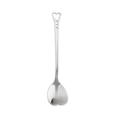 1/10 PCS Stainless Steel Coffee Spoon Heart Shaped Tea Mixing Stirring Spoon for Cocktail Dessert Ice Cream 5.7inch