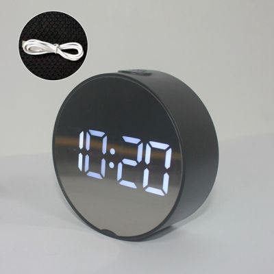 【Worth-Buy】 นาฬิกา Kaca Rias ที่ชาร์จไฟฟ้า Usb จอแสดงผล Lcd ดิจิตอลโต๊ะมัลติฟังก์ชั่นการตกแต่งบ้านปฏิทินอุณหภูมินาฬิกา