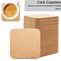 1/2/4Pcs สี่เหลี่ยม Cork Coasters กันลื่นทนความร้อนได้แผ่นรองแก้วชากาแฟเครื่องดื่มร้อน Coaster ครัวอุปกรณ์สำนักงาน