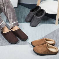 Winter Men Slippers Short Plush Warm Shoes Man Non-slip Home Soft Slippers Fur Me Casual Shoes New Home Slippers Large Size 4950