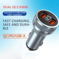 QC3.0 PD USB Car C Harger โลหะประเภท-C 36วัตต์ชาร์จอย่างรวดเร็วไฟแช็กซ็อกเก็ตเสียบอะแดปเตอร์ไฟฟ้าสำหรับ 12 11ซัมซุง