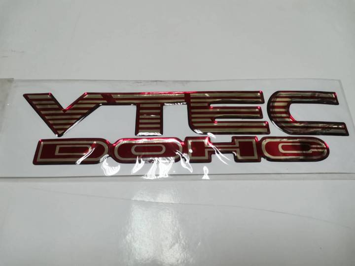 สติ๊กเกอร์ฟอยด์เงิน-vtec-dohc-ติดรถ-แต่งรถ-honda-ฮอนด้า-sticker-สวย-เงา-งานดี-หายาก