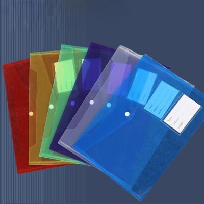 Home Filing Products Transparent File Pouch For Office Transparent File Pouch For School Binder Envelopes With Button A4 Binder Pocket Filing Products