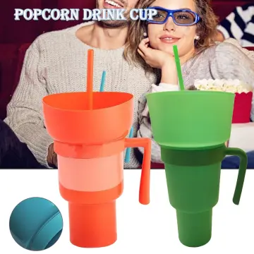 1PC Stadium Tumbler Popcorn Large Cup Snack Cup Multifunctional Cups 1000Ml