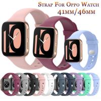 {CAGY Phone protection}สายนาฬิกาซิลิโคนสไตล์อย่างเป็นทางการสำหรับนาฬิกา Oppo 41มม. 46มม. SmartWatch Band เปลี่ยนสายรัดข้อมือสร้อยข้อมือ Correa