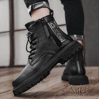 Autumn Winter New Men Casual Boots For Man Boots Brand Side Zipper outdoor Durable outsole Men Shoes Military Warm Snow Shoes