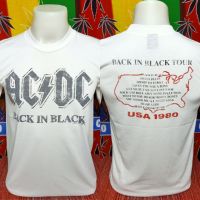 เสื้อวง AC DC วงร็อคในตำนาน คอฟิต ป้ายUSA เสื้อผ้าวินเทจ เสื้อร็อค เสื้อทัวร์ วงดนตรีร็อคต่างประเทศ