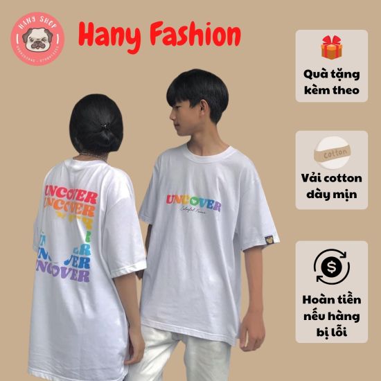 Full tag freeship  áo thun unisex tay lỡ uncover basic version 2 colorful - ảnh sản phẩm 1