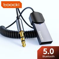 Toocki บลูทูธไร้สาย5.0อะแดปเตอร์ผู้รับเอยูเอ็กซ์ลำโพงรถยนต์ USB เพลงแจ็ค3.5มม. ช่องรับสัญญาณเสียงเครื่องส่งสัญญาณแฮนด์ฟรี