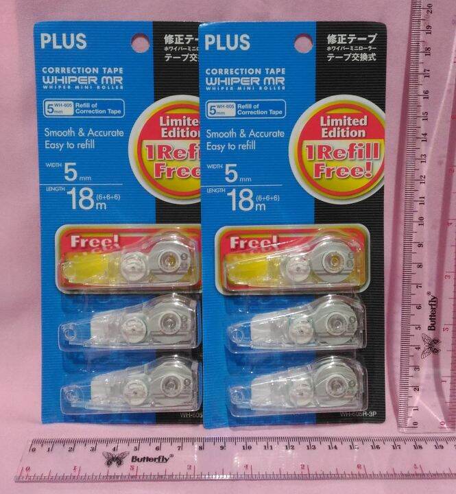 Refil isi Tipe X Kertas Correction Tape Whiper Plus 605 Bagus READY