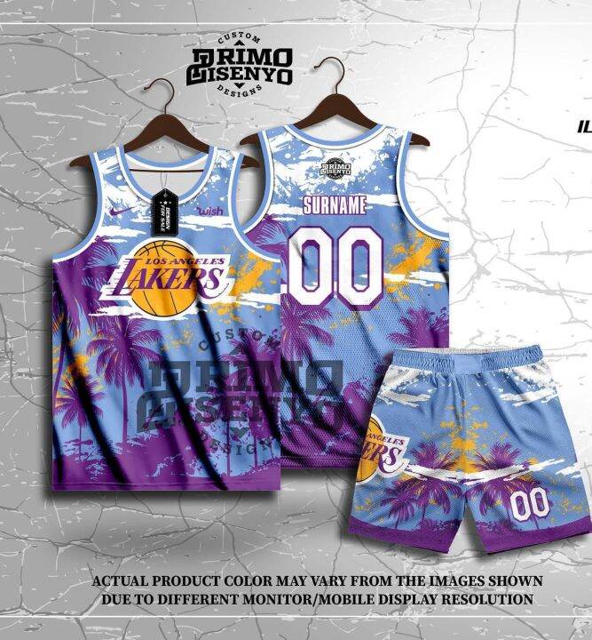 BASKETBALL JERSEY LAKERS 63 FREE CUSTOMIZE NAME AND NUMBER ONLY BEWARE
