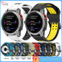 ② Delivery】Silicone Watchband Quick Release Reverse Buckle Dual-Color Watch Strap Compatible For Garmin Fenix 7S 6S 5S