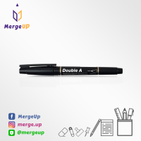 ปากกาเคมี หัวกลม AA ดับเบิ้ลเอ Double A หัวแหลม สีดำ Permanent Marker No.DMP-400-A ปากกามาร์คเกอร์ ปากกาเขียนซีดี