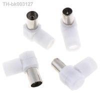 ✣♈♝ 2pairs 90 Degrees TV Plug Jack For Antennas Male And Female TV RF Coaxial Male Plugs Adapter Right Angle Antennas Connectors Hot