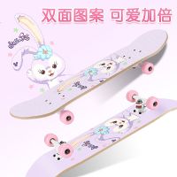 Spot parcel post Skateboard Beginner Girls and Boys Novice and Children Skateboard Professional Board Twin Tips Brush Street Four-Wheel Scooter