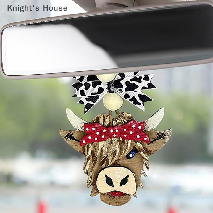 knights-house-คลิปติดช่องแอร์วัวทรงสูงลายการ์ตูนน่ารักอุปกรณ์เสริมภายในรถอุปกรณ์เสริมในรถยนต์