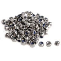 100ชิ้น/เซ็ต M3สแตนเลสสกรูล็อคไนลอน Hex Nut ใส่ล็อคถั่ว3มม.