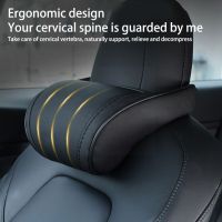 Car Neck Pillows Cushion Headrest Pillow Automobile Seat Neck Rest Auto Seat Head Support Neck Pain Relief for Tesla Model D5E5