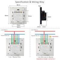 ใหม่ Zigbee 1 2 3 4 Gang ไม่มีสวิตช์ไฟระบบสัมผัสอัจฉริยะเป็นกลางปุ่มติดผนัง EU ยุโรป UK Tuya Power 2 3 Way Alexa เสียงสมาร์ทโฮม