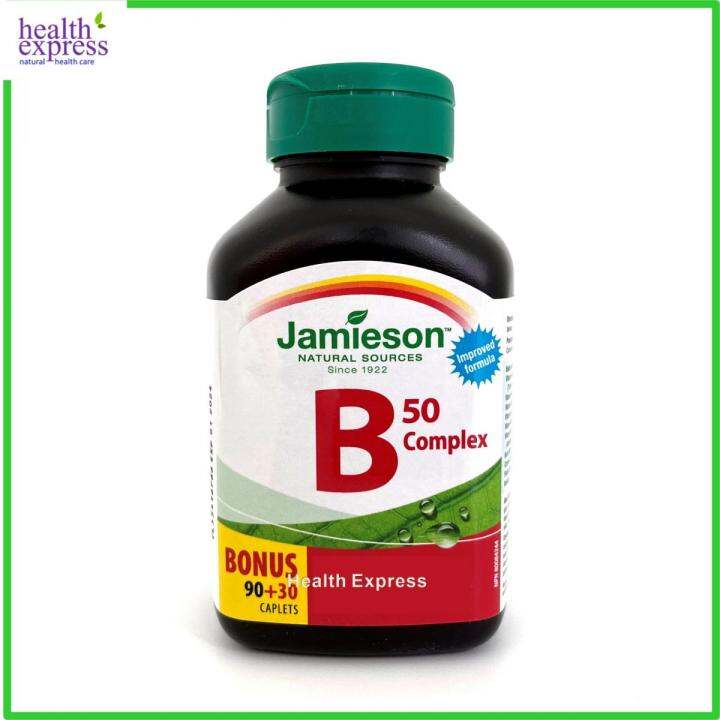 Jamieson - Vitamin B Complex 50 120 Caplets | Lazada