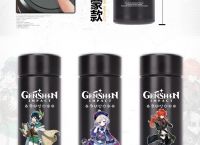 กระติกน้ําสแตนเลสสูญญากาศลายเกม NEW Game Genshin Impact Venti Paimon Klee Diluc Qiqi Keqing Stainless Steel Vacuum Cup Thermos Cup Water Bottle Xmas GiftTH