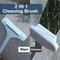 Window Brush 2 in 1 ไม้เช็ดกระจก ไม้ถูกระจกไม้รีดน้ำกระจก ที่เช็ดกระจกไม้เช็ดโซฟา ไม้ทำความสะอาดพื้นและกระจก ที่เช็ดกระจก ที่เช็ดกระจกปรับความยาวได้ 2 สี